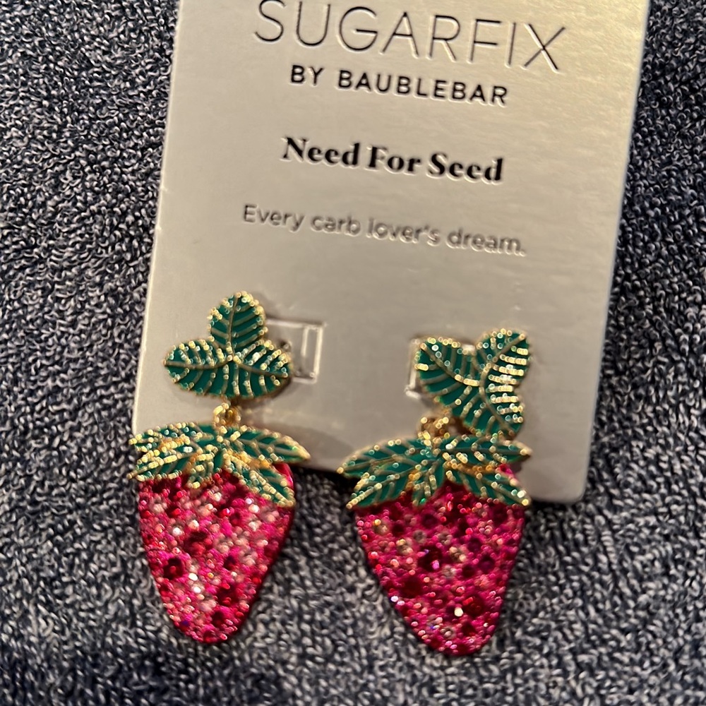 Sugarfix by Baublebar Strawberry Earrings NWT